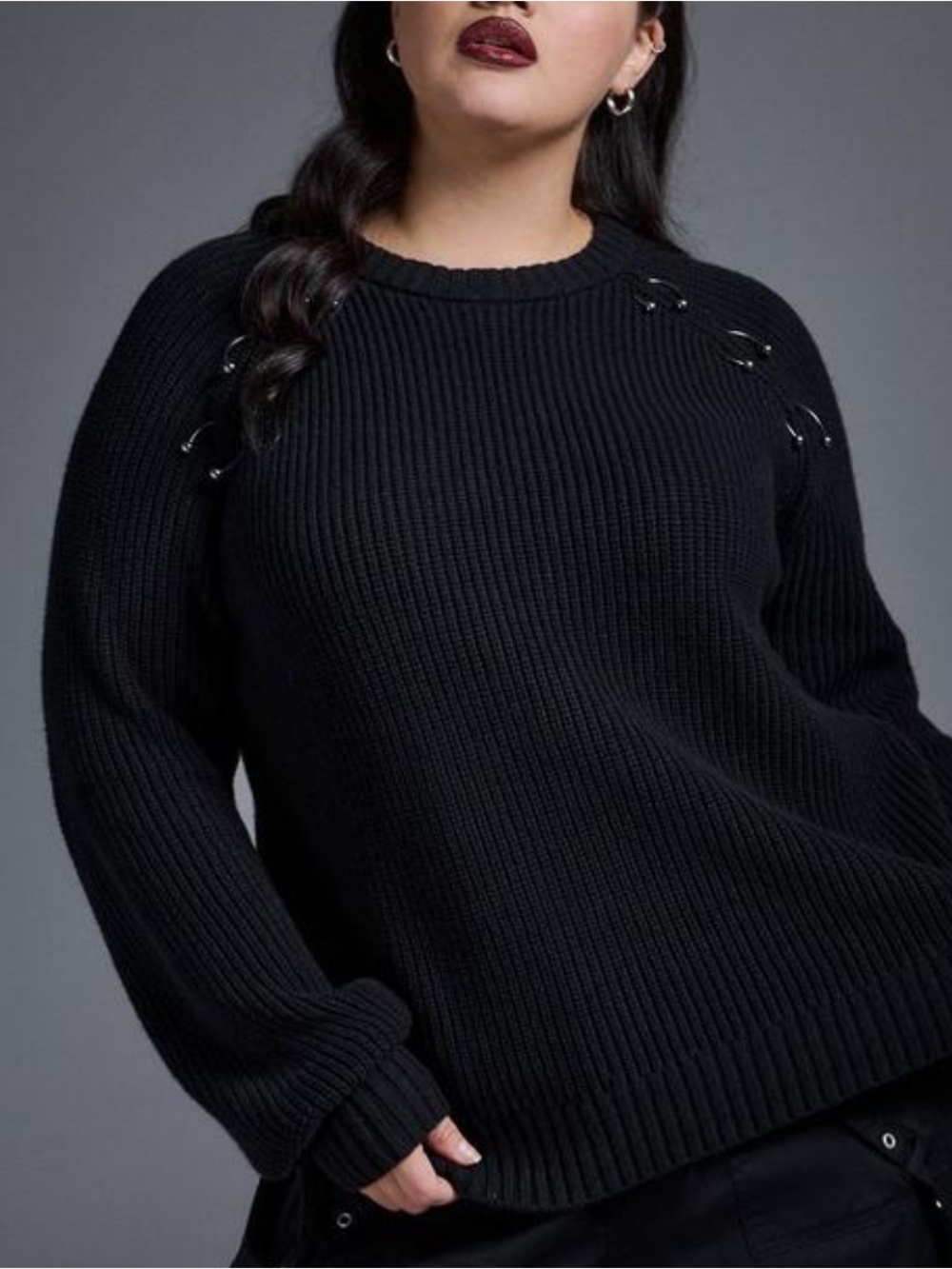 NWT Torrid Nightfall Pierced Sweater Crop size 2 2X 18 20